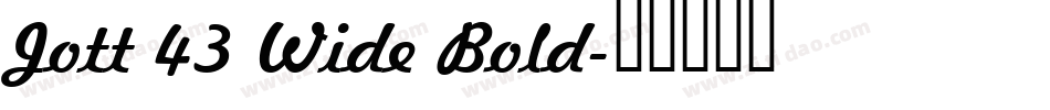 Jott 43 Wide Bold字体转换